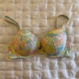 Victoria’s Secret - Floral Multicolor Push Up Swim Top 36C